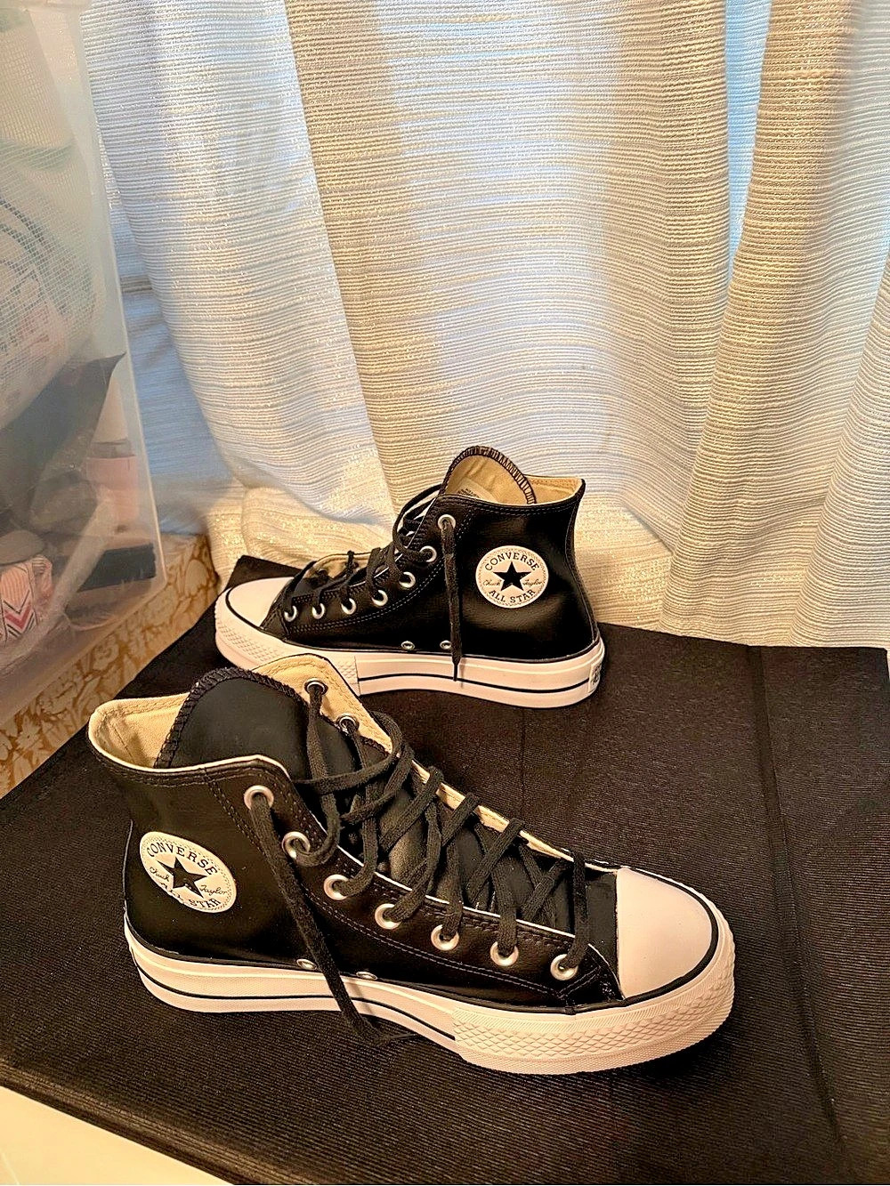 Converse Chuck Taylor All Star Move Platform High Top Leather Black Move